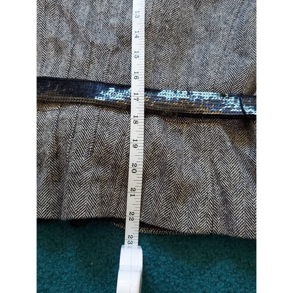 Ann Taylor Loft Petites Women's Wool Blend Striped Belted Jacket Top Size 12 - Picture 5 of 5